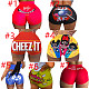 Cute Pattern Sexy Tight Sport Yoga Shorts LUO-3088