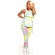 Sexy Side Tie-Dyed Vest Wrinkled Zipper Pants Two-piece Set BS-1209