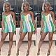 Hot Style Digital Print Striped Halter Romper SHA-6155