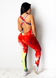 Hot Style Tie-dye Printed Sleeveless Jumpsuit CHY-1245