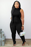 Casual Solid Color Tank Top Trousers Two-piece Set QZX-6141