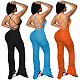 Slingback Band Pleated Split Microhorn Jumpsuit NM-8303