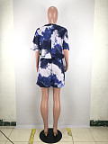 Hot Sales Plus-Size Tie-Dyed V-Neck Short Sleeve Romper SMD-2033
