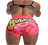 Sexy Graphic Print Tight Buttock Lift Yoga Shorts SHD-9314