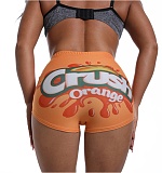 Sexy Graphic Print Tight Buttock Lift Yoga Shorts SHD-9314