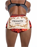 Sexy Graphic Print Tight Buttock Lift Yoga Shorts SHD-9314