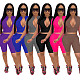 Casual Short Sleeved T-shirt Tight Shorts Two Pieces Set SHA-6163