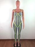 Sexy Splice Tight-Fitting Sports Sling Jumpsuit OSM-4210