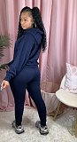 Autumn Solid Color Hoodie Sweatpants Two-piece Set AIL-116