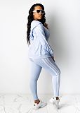 Autumn Hooded Coat Trousers Vest Sport Three-piece Set SFY-154