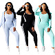 Autumn Hooded Coat Trousers Vest Sport Three-piece Set SFY-154