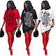 Featured Poker Spades Q Print Short Sleeves T-shirt Dress ASL-6292