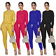 Autumn Solid Color Round Neck Long Sleeves Two-piece Set XMY-9255