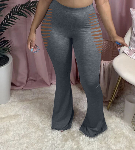 Women's Floral Tight Butt Lift Sexy Flared Trousers NM-8309
