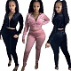 Autumn Korean Velvet Jacket Casual Trousers 2 Pieces FNN-8520