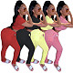 Solid Color T-shirt Mid-waist Lift Hip Pleated Pants Two-piece Set CN-0048