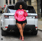Women Plus Size Hooded Loog Sleeve Autumn Hoodies RS-0128
