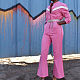 Slim High Waist Matching Color Flared Jumpsuit JLY-1834