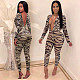 Women's Sexy Leopard Print Hollowed-back V-neck Jumpsuit GLS-8014