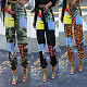 Camouflage Splicing Overalls Medium Waist Slacks HMS-6005
