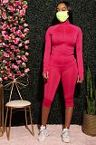 Fluorescent Jacket Skinny Seven-minute Shorts Suit Without Mask AIL-118