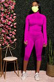 Fluorescent Jacket Skinny Seven-minute Shorts Suit Without Mask AIL-118