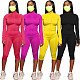 Fluorescent Jacket Skinny Seven-minute Shorts Suit Without Mask AIL-118