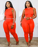 Sexy Sleeveless Silver Ribbon Stitched Jumpsuit SHD-9325