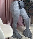 Fall Solid Color Sexy Stretch Skinny Flared Pants OSM-5013