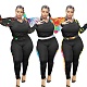 Fashion Graffiti Painted Mosaic Long Sleeve Pants Two-piece Set SH-3872
