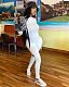 Sexy Solid Color Long Sleeve Skinny Lift Hip Jumpsuit DM-8147