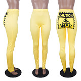 Women's Pattern Printed Skinny Carry Buttock Yoga Pants SHD-9437