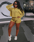 Casual Polo Neck Loose-fitting T-shirt Shorts Two-piece Set MOF-5183
