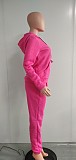 Add Fleece Long Sleeve Hoodie Coat Trousers Two-piece Set NK-8563