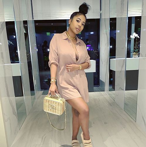 Sexy Solid Color Long Sleeve High Waist Loose Shirt Romper ABL-6609