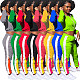 Color Contrast Zipper Blazer Sweatpants 2 Pieces Set LM-8188