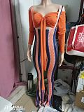 Long Sleeve Crop Top High Waisted Suspenders Flared Trouser Set GLS-8040