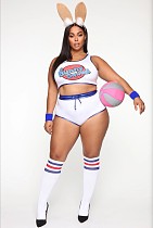 Halloween Print Tank Top Tight Mini Shorts Set Without Accessories YFS-910
