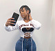 White Bandage Hollow Out Long Sleeve Crop Top LSD-9013