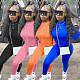 Women's Casual Patchwork Long Sleeve Skinny Jumpsuit AL-212