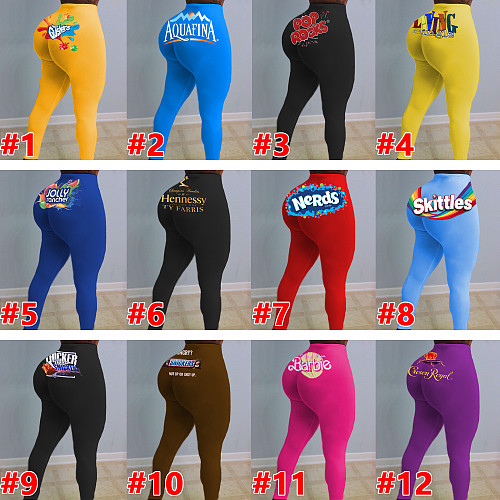 Snickers Candy Snack Printed Skinny Yoga Pants SHD-9442