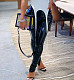 Hot Style Tight Middle Waist Slit Shiny Leather Pants LSD-9006