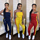 Women's Sleeveless Breast Wrap Collect Waist Jumpsuit LSL-6389