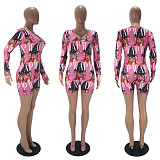 Hot Sales Patterned Long Sleeve Middle Waist Onesies SHD-9330