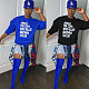Street Letterpress Round Neck Long Sleeve Loose T-shirt BN-9255