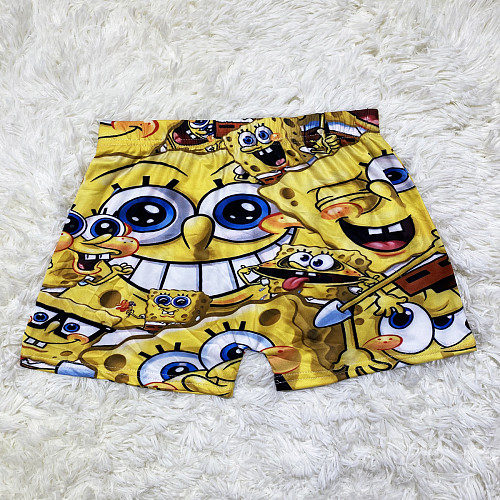 Cute Cartoon Snacks Printed Low Waist Tight Shorts SHD-9304