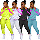 Urban Mosaic Letter Long Sleeve Top Leggings Two-piece Set NIYA-8012