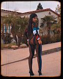 Sexy Sports Mosaic Color Long Sleeve Bodycon Jumpsuit ORY-5170