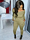Off Shoulder Tops And Pants Suit Autumn Leisure Outfits YFS-3583