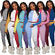 Pit Article Fabrics Long Sleeve Crop Top Slim Two Pieces Pants Set OSM-6114